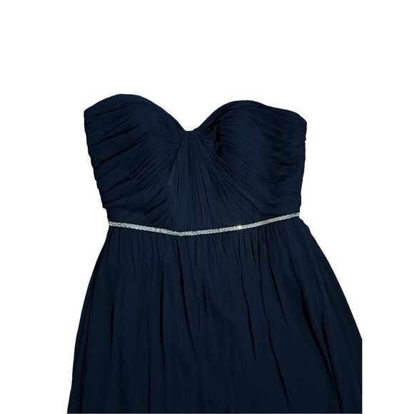 NWT Jenny Packham Lux Chiffon Beaded Maxi Dress sz 16 in Midnight navy blue - Picture 8 of 10